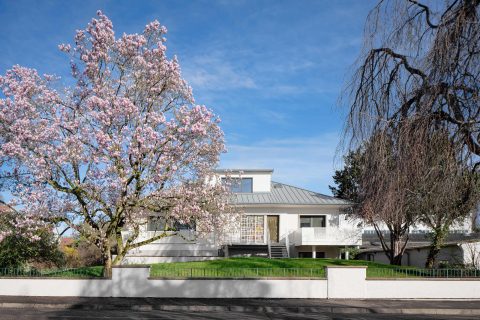 Vue de la rue de la maison à Ostwald - à strasbourg projet de l'agence 120GR d'architecture