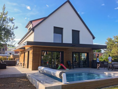 Vue d'ensemble de la construction d’une maison neuve à Oberschaeffolsheim - réalisé par Virginie LEMÉE